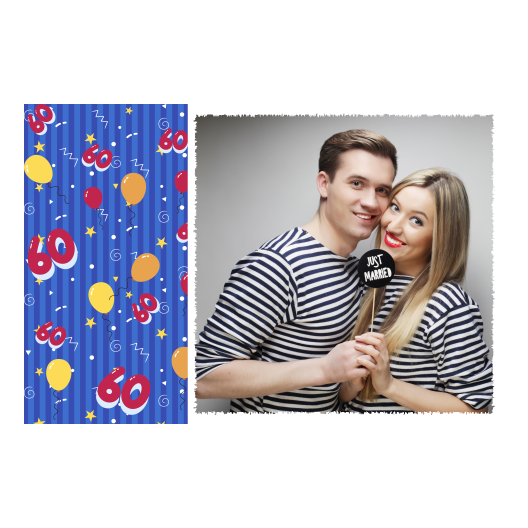 Sześćdziesiątka + balony + 409 biały Sześćdziesiątka + balony + 409 biały