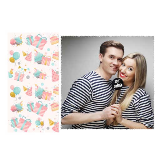 Birthday Party + collage + 409 white