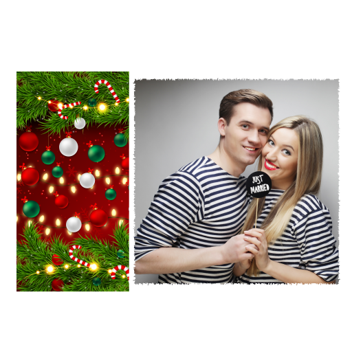 Ozdoby świąteczne + kwiaty i bombki + 409 biały Ozdoby świąteczne + kwiaty i bombki + 409 biały