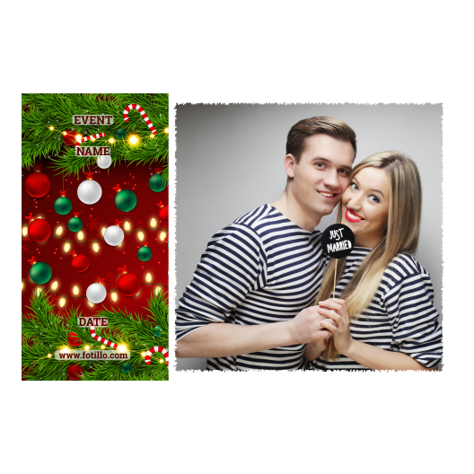 Ozdoby świąteczne + kwiaty i bombki + 409 biały z tekstem Ozdoby świąteczne + kwiaty i bombki + 409 biały z tekstem