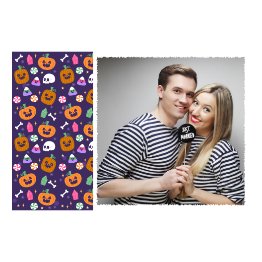 Halloweenowa dynia + kolaż + 409 biały Halloweenowa dynia + kolaż + 409 biały