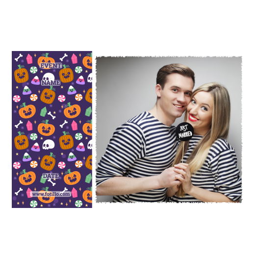 Halloweenowa dynia + kolaż + 409 biały z tekstem Halloweenowa dynia + kolaż + 409 biały z tekstem