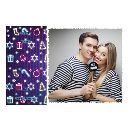 Przyjęcie sylwestrowe + Prezenty, dzwonki, choinka + 409 biały z tekstem Przyjęcie sylwestrowe + Prezenty, dzwonki, choinka + 409 biały z tekstem