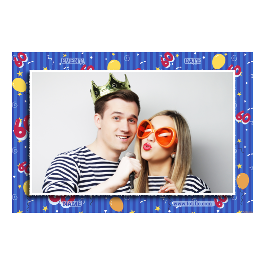 Sześćdziesiątka + balony + 410 biały z tekstem Sześćdziesiątka + balony + 410 biały z tekstem