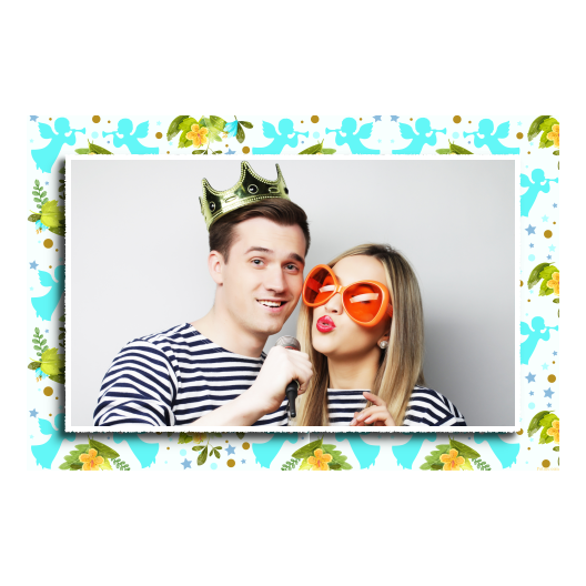 Pierwsza Komunia Święta + Kwiaty, anioły + 410 biały Pierwsza Komunia Święta + Kwiaty, anioły + 410 biały