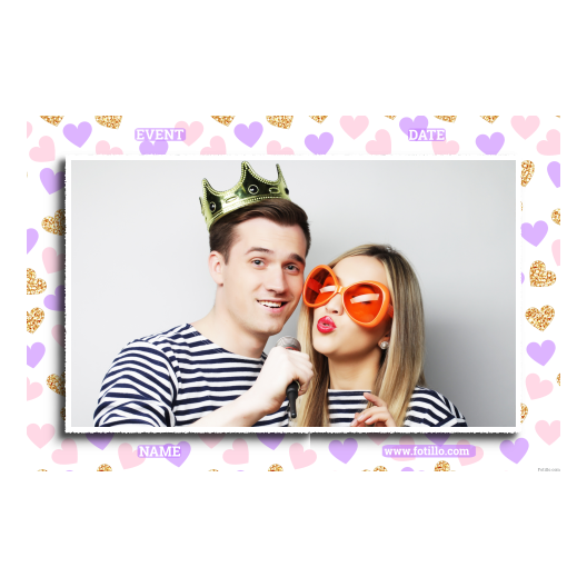 Miłość + serduszka + 410 biały z tekstem