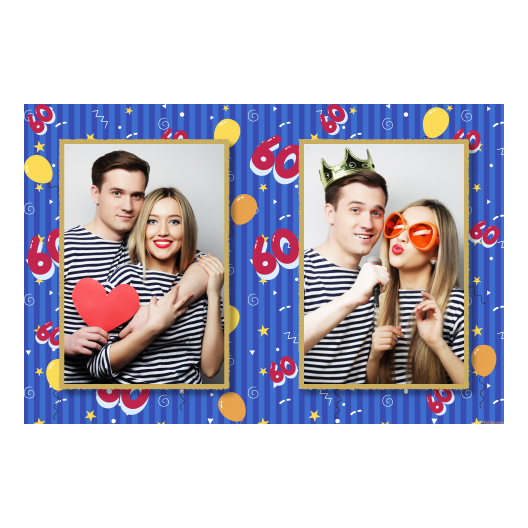 Sześćdziesiątka + balony + 411 złoty Sześćdziesiątka + balony + 411 złoty