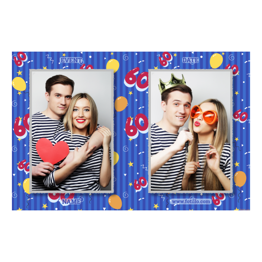 Sześćdziesiątka + balony + 411 z tekstem Sześćdziesiątka + balony + 411 z tekstem