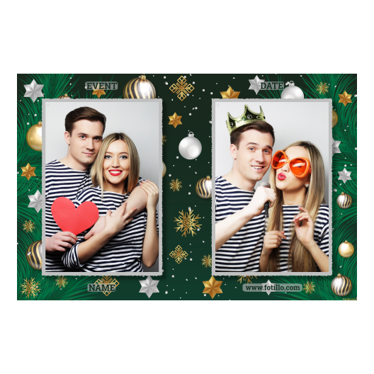 Bożonarodzeniowe gwiazdy + bombki, model 411 z tekstem Bożonarodzeniowe gwiazdy + bombki, model 411 z tekstem