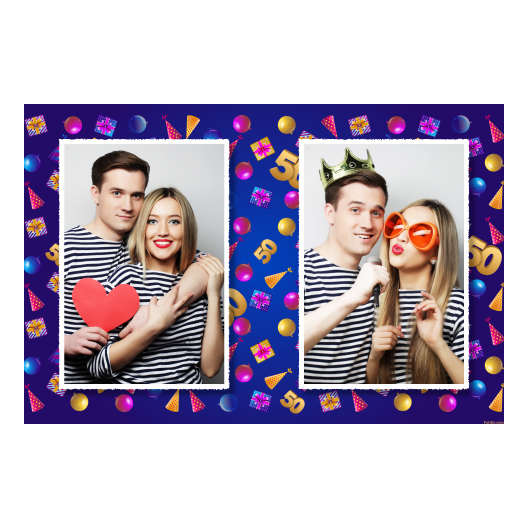 Pięćdziesiątka + balony i prezenty + 411 biały Pięćdziesiątka + balony i prezenty + 411 biały