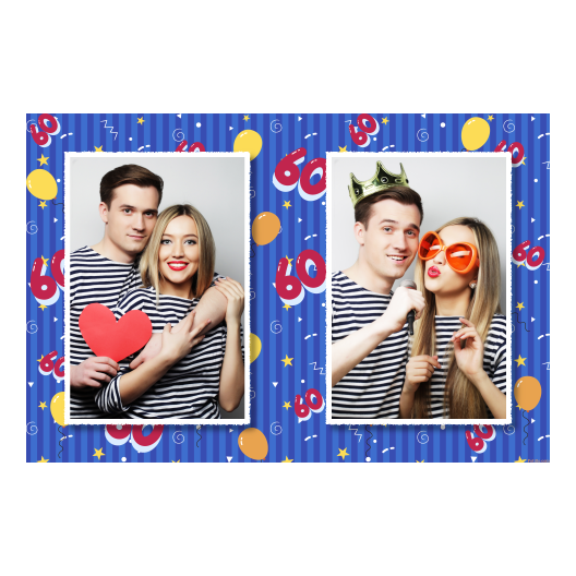 Sześćdziesiątka + balony + 411 biały Sześćdziesiątka + balony + 411 biały