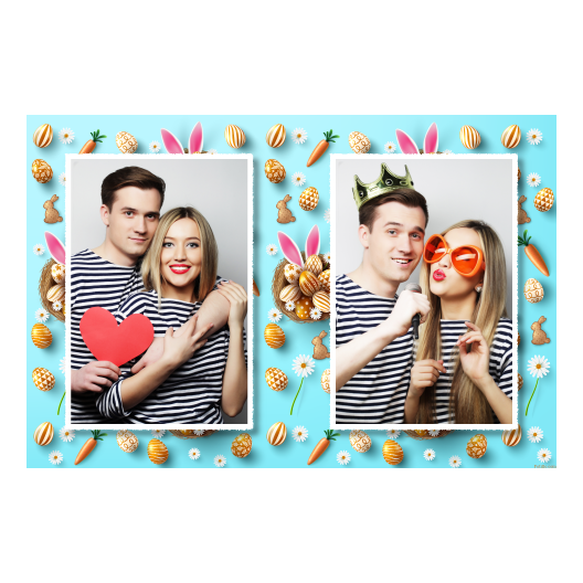 Easter Bunny + easter eggs + 411 white