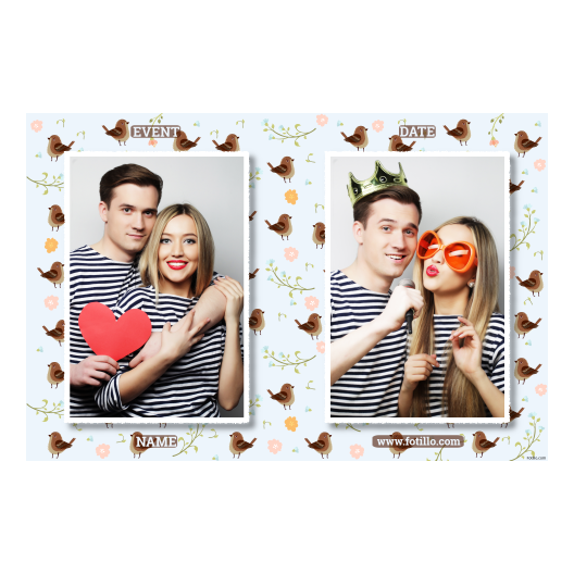 Photobooth template Fotillo 411 – Sparrow Day + flowers - Image 6