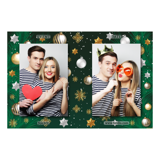 Bożonarodzeniowe gwiazdy + bombki, model 411 brak ramki z tekstem Bożonarodzeniowe gwiazdy + bombki, model 411 brak ramki z tekstem