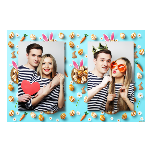 Easter Bunny + easter eggs + 411 no frame