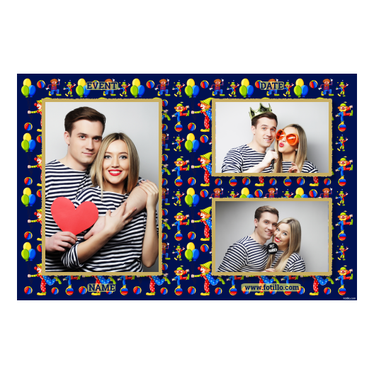 Dzień Klauna + Balony, kulki + 413 złoty z tekstem Dzień Klauna + Balony, kulki + 413 złoty z tekstem