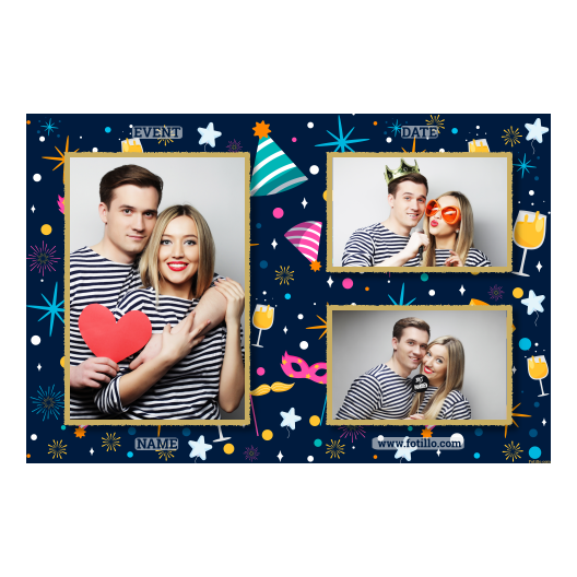 Przyjęcie sylwestrowe + Fajerwerki, gwiazdy + 413 złoty z tekstem Przyjęcie sylwestrowe + Fajerwerki, gwiazdy + 413 złoty z tekstem