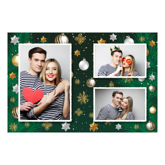 Bożonarodzeniowe gwiazdy + bombki, model 413 biały Bożonarodzeniowe gwiazdy + bombki, model 413 biały