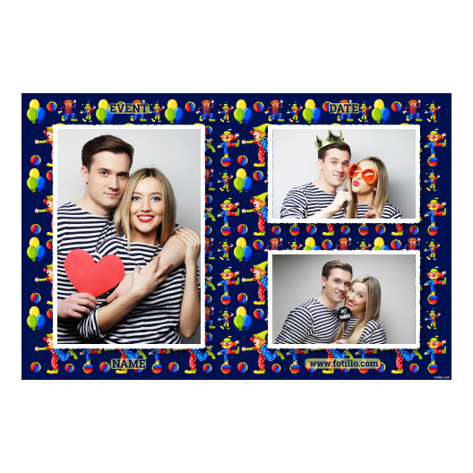 Dzień Klauna + Balony, kulki + 413 biały z tekstem Dzień Klauna + Balony, kulki + 413 biały z tekstem