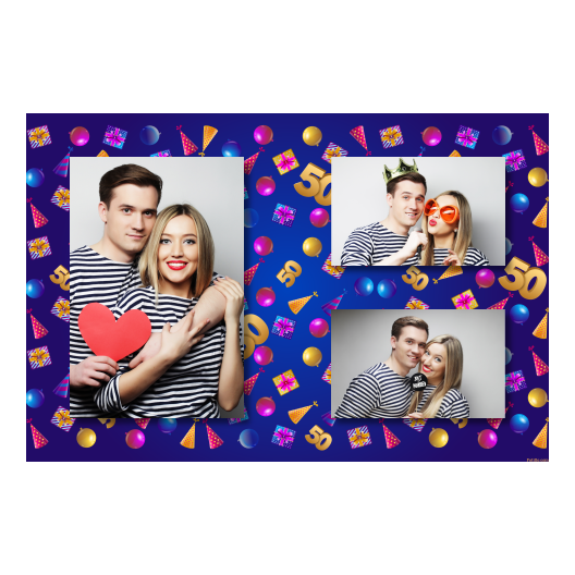 Pięćdziesiątka + balony i prezenty + 413 brak ramki Pięćdziesiątka + balony i prezenty + 413 brak ramki