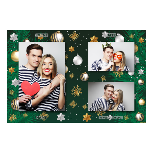 Bożonarodzeniowe gwiazdy + bombki, model 413 brak ramki z tekstem Bożonarodzeniowe gwiazdy + bombki, model 413 brak ramki z tekstem