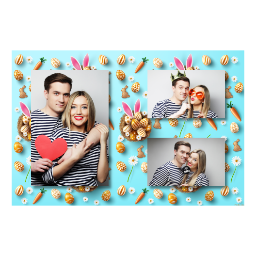 Easter Bunny + easter eggs + 413 no frame