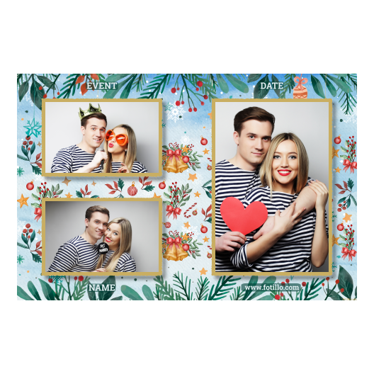 Dzwoneczki świąteczne + dekoracje + 414 złoty z tekstem Dzwoneczki świąteczne + dekoracje + 414 złoty z tekstem