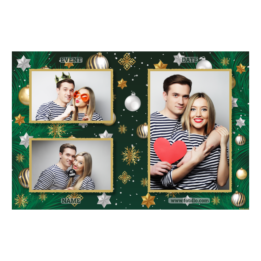 Bożonarodzeniowe gwiazdy + bombki, model 414 złoty z tekstem Bożonarodzeniowe gwiazdy + bombki, model 414 złoty z tekstem