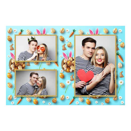 Easter Bunny + easter eggs + 414 gold