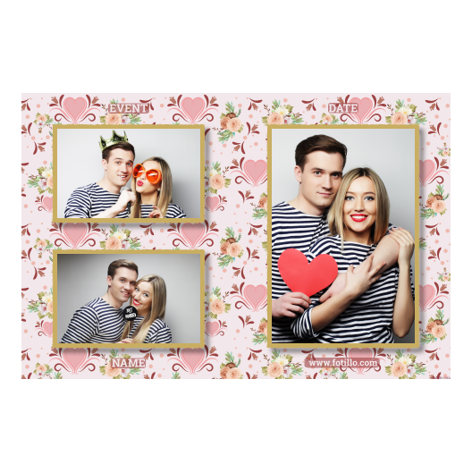 Wesele + kwiaty i serca + 414 złoty z tekstem