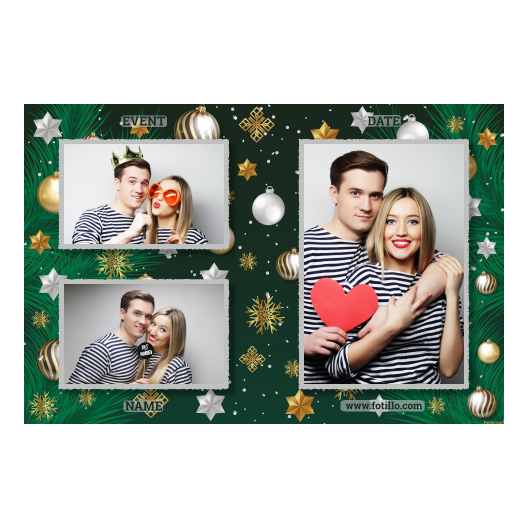 Bożonarodzeniowe gwiazdy + bombki, model 414 z tekstem Bożonarodzeniowe gwiazdy + bombki, model 414 z tekstem