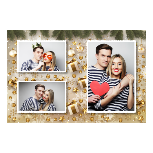 Prezenty świąteczne + bombki + 414 biały Prezenty świąteczne + bombki + 414 biały