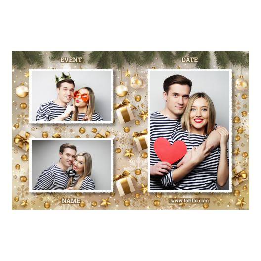 Prezenty świąteczne + bombki + 414 biały z tekstem Prezenty świąteczne + bombki + 414 biały z tekstem