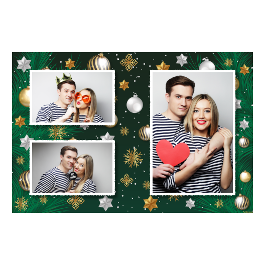 Bożonarodzeniowe gwiazdy + bombki, model 414 biały Bożonarodzeniowe gwiazdy + bombki, model 414 biały