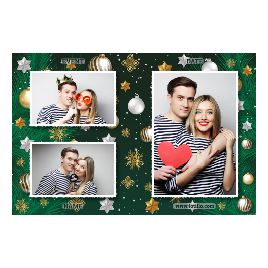 Bożonarodzeniowe gwiazdy + bombki, model 414 biały z tekstem Bożonarodzeniowe gwiazdy + bombki, model 414 biały z tekstem