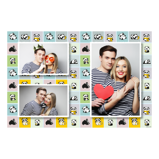 Panda's Day + collage + 414 white