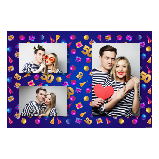 Pięćdziesiątka + balony i prezenty + 414 brak ramki Pięćdziesiątka + balony i prezenty + 414 brak ramki