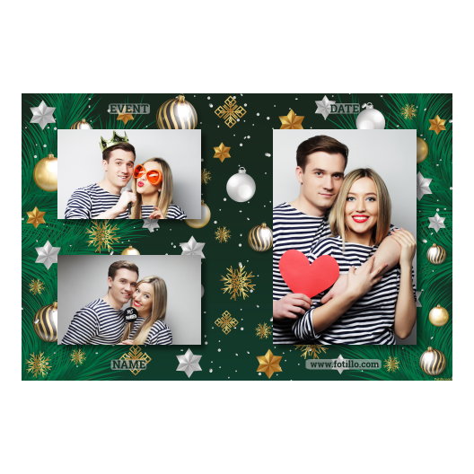 Bożonarodzeniowe gwiazdy + bombki, model 414 brak ramki z tekstem Bożonarodzeniowe gwiazdy + bombki, model 414 brak ramki z tekstem