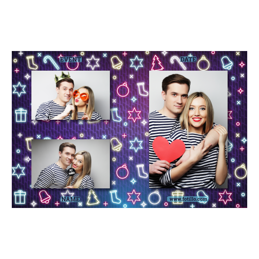 Przyjęcie sylwestrowe + Prezenty, dzwonki, choinka + 414 brak ramki z tekstem