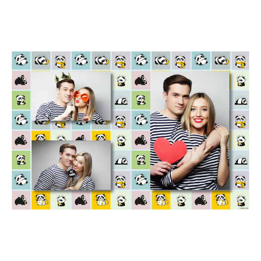 Panda's Day + collage + 414 no frame