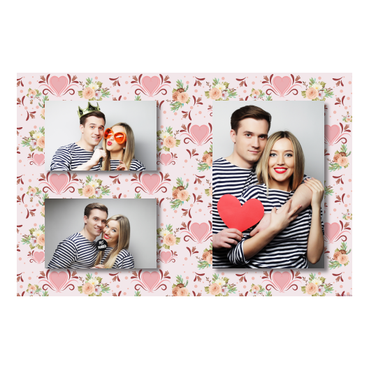 Wesele + kwiaty i serca + 414 brak ramki