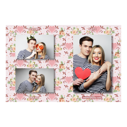 Wesele + kwiaty i serca + 414 brak ramki z tekstem