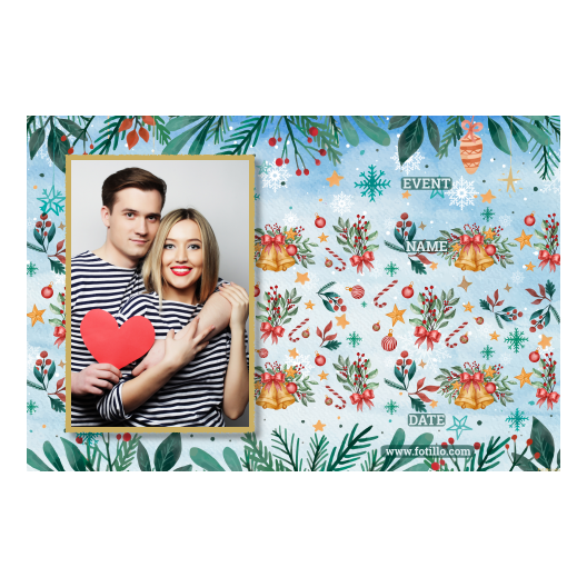 Dzwoneczki świąteczne + dekoracje + 415 złoty z tekstem Dzwoneczki świąteczne + dekoracje + 415 złoty z tekstem