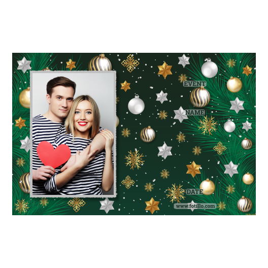 Bożonarodzeniowe gwiazdy + bombki, model 415 z tekstem Bożonarodzeniowe gwiazdy + bombki, model 415 z tekstem