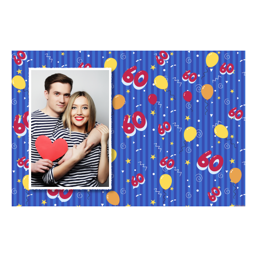 Sześćdziesiątka + balony + 415 biały Sześćdziesiątka + balony + 415 biały