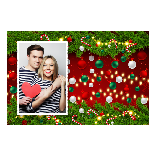 Ozdoby świąteczne + kwiaty i bombki + 415 biały Ozdoby świąteczne + kwiaty i bombki + 415 biały