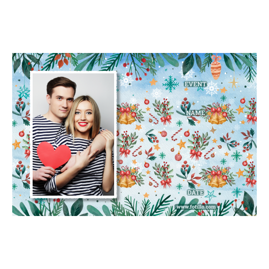 Dzwoneczki świąteczne + dekoracje + 415 biały z tekstem Dzwoneczki świąteczne + dekoracje + 415 biały z tekstem