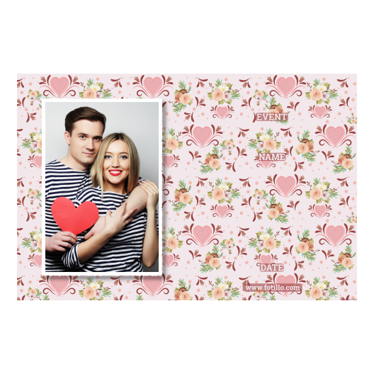 Wesele + kwiaty i serca + 415 biały z tekstem Wesele + kwiaty i serca + 415 biały z tekstem