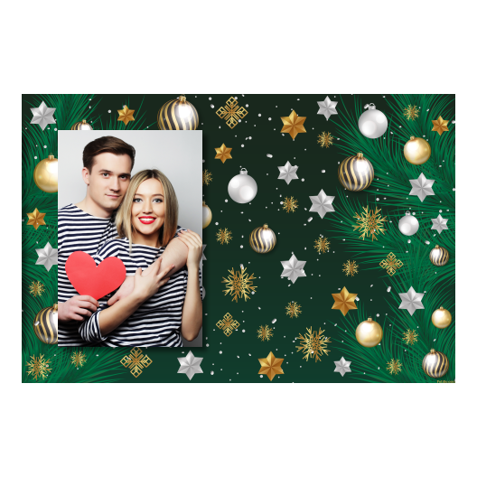 Bożonarodzeniowe gwiazdy + bombki, model 415 brak ramki Bożonarodzeniowe gwiazdy + bombki, model 415 brak ramki