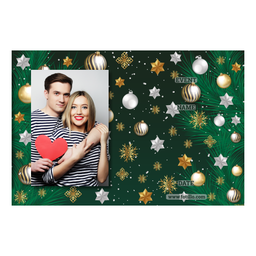 Bożonarodzeniowe gwiazdy + bombki, model 415 brak ramki z tekstem Bożonarodzeniowe gwiazdy + bombki, model 415 brak ramki z tekstem